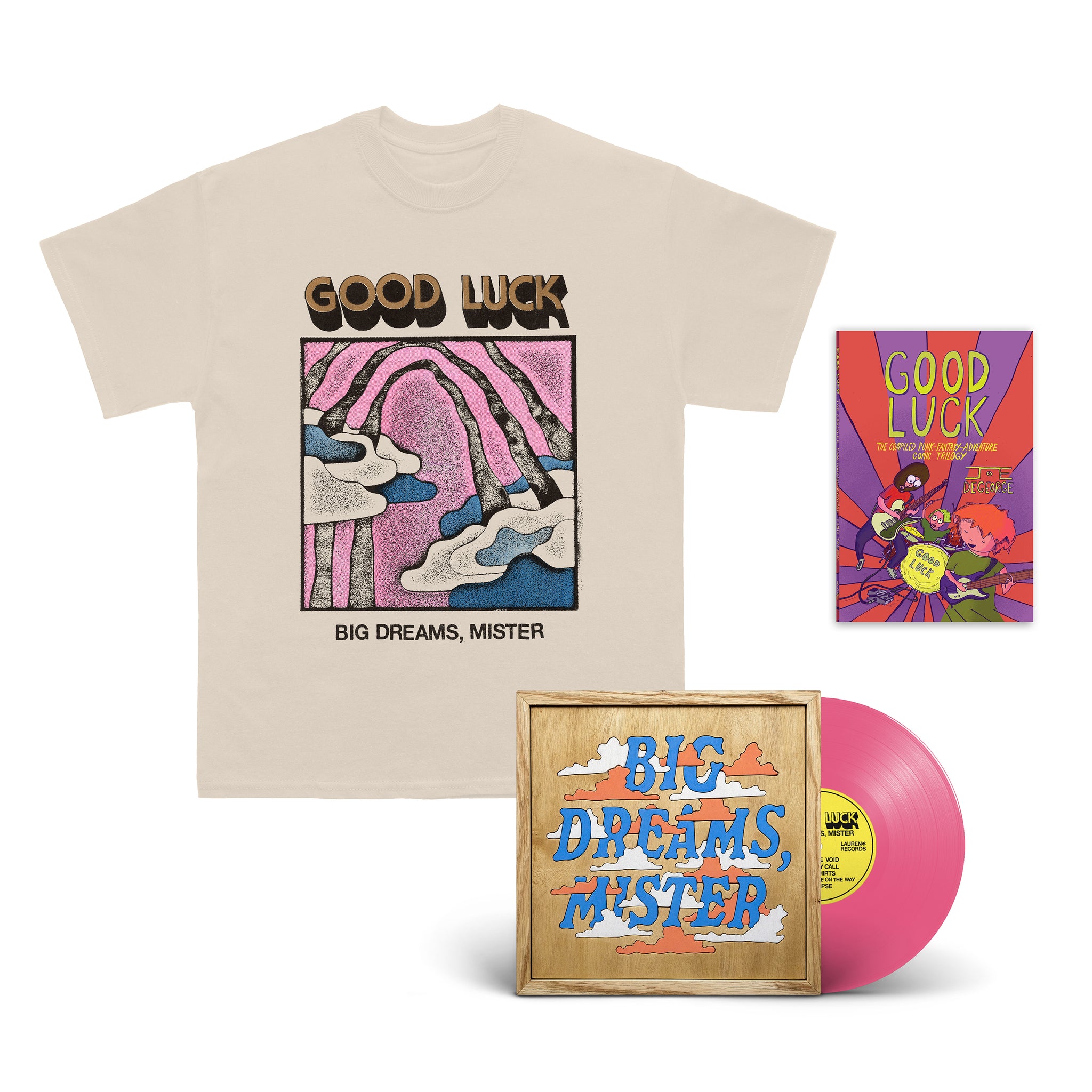 Good Luck - "Big Dreams, Mister" LP/Shirt/Comic [BUNDLE]